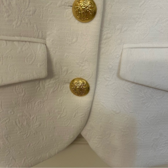 NWT Veronica Beard Kensington Knit Fitted Jacket in White Size L - Picture 7 of 13